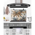 thumbnail image 5 of nqOlkjepod Large Induction Cooktop Protector Mat 24"x21", Navy Blue Brown Palm Tree Stove Top Covers for Electric Stove, Tropical Leaves Vintage Stove Burner Cover Mats, Glass Top Stove Cover, 5 of 8