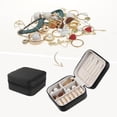 thumbnail image 2 of Travel Jewelry Box for Women Birthday Gifts Small Portable Organizer Case Black, 2 of 8