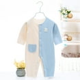 thumbnail image 2 of Vedolay Baby Bodysuits Baby Girl Autumn Boys Jumpsuits Long Sleeve Bodysuit Clotheset Light Blue,73, 2 of 3