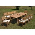 thumbnail image 4 of Grade-A Teak Dining Set: 10 Seater 11 Pc: 94" Double Extension Rectangle Table And 10 Veranda Arm Chairs Outdoor Patio WholesaleTeak #WMVR1, 4 of 4