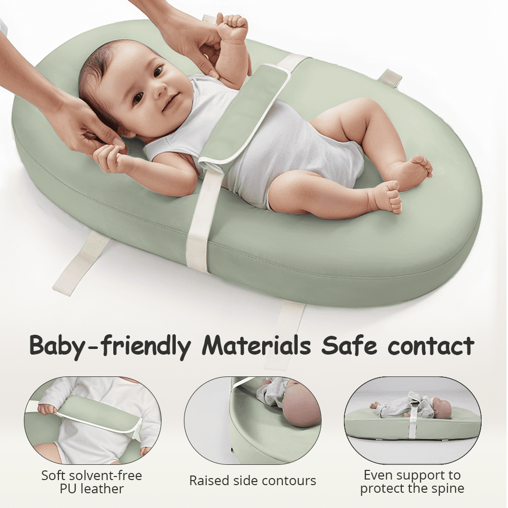 Baby Changing Pad, Caveen Wipeable Baby Changing Station for Diaper Change and Dresser, with Waterproof PU Cover and Non-Slip Bottom, Portable,Green