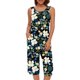 thumbnail image 3 of Conjunto de Ropa de Estar de Mujer Cuello Redondo Impresión Blusa sin Mangas Pantalones Cortos, Pantalones de Cintura Elástica para las Mujeres, 3 of 7