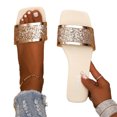 thumbnail image 2 of Ndbuld Women's Sandals,Flat Sandals for Women,Slip On Sandals Women,Beach Sandals for Woman,Summer Sandals,Girls Sandals,Walking Sandals Women Dressy,Slide Sandals Women,Square Toe Sandals Gold, 2 of 6