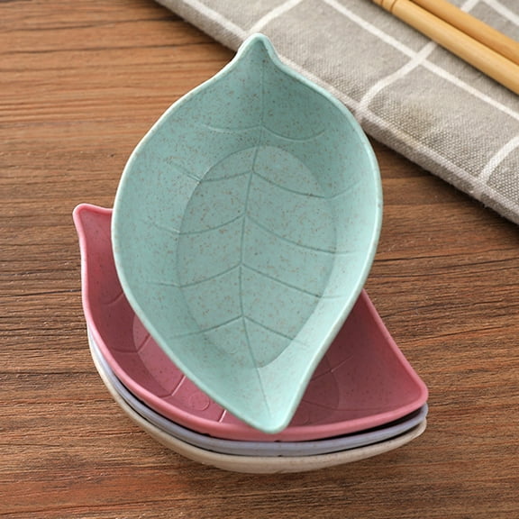 Windfall Dip Bowls Set, White Dipping Sauce Bowls/Dishes for Tomato Sauce, Soy, BBQ and other Party Dinner - 4Pcs Dip Bowls Mini Lightweight Small Wheat Straw Dipping Dishes for Household