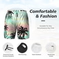 thumbnail image 4 of Kdxio Tropical Summer Palm Print Men'S Swim Trunks With Compression Liner 7 Inch Inseam Quick Dry Swim Shorts, 4 of 7