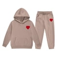 thumbnail image 3 of Muxikeji Clothes Back to School Outfits for Girls,Girls Outfits Size 8 Cartoon Print Long Sleeve Fashionable Pullover Hoodie Sweatshirt and Jogger Sweatpants Clothing Fall Kids 2Pcs Outfits, 3 of 5