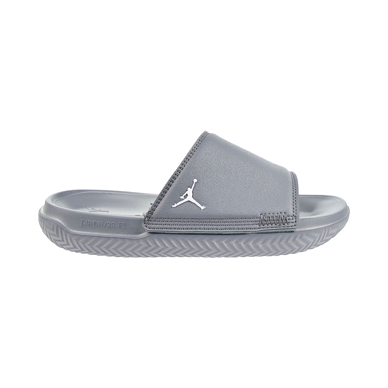 gray jordan slides