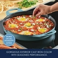 thumbnail image 4 of Rachael Ray NITRO 14 inch Cast Iron Skillet with Side Handles, Agave Blue, 4 of 10
