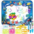 thumbnail image 1 of Tapete de pintura, tapete de agua mágico, regalo para niños, juguete educativo, lienzo de agua grande para niñas y niños, pintura de agua transparente de 100 * 80 cm y tapete de graffiti ShuxiuWang 8390613684820, 1 of 1