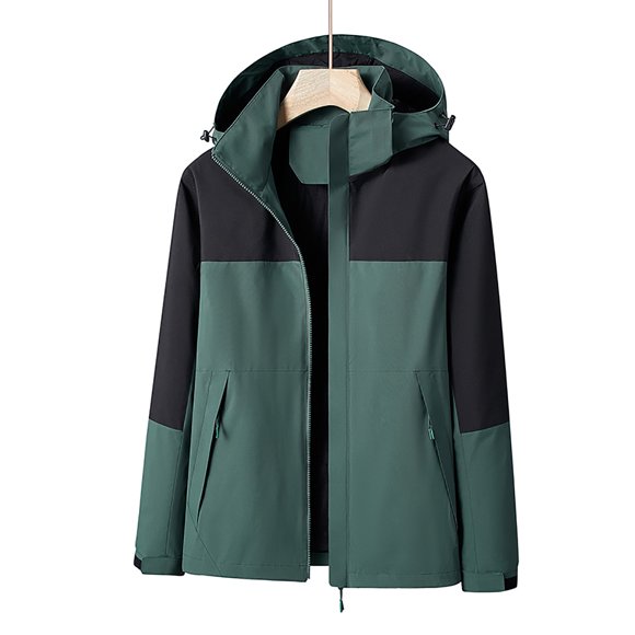 Dvkptbk Jacket Hoodies Women's Jacket Warm Coat Raincoats Windbreaker Rain Jacket Hooded Windproof Outdoor Hooded Raincoat Jacket on Clearance