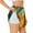 White, variant on Gukieu Mango In The Rain Print Women's Sports Shorts with Drawstring Elastic Waistband for Running, Yoga, Fitness-Medium