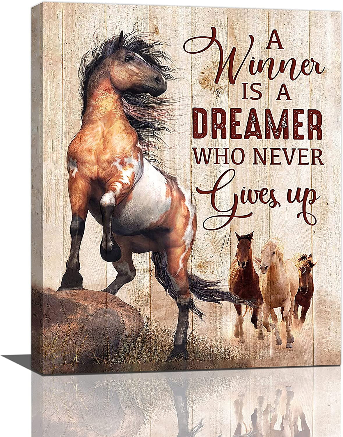 Rustic Horse Wall Art Farmhouse Horse Canvas Wall Decor Inspirational