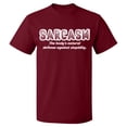 thumbnail image 2 of OXI T-Shirt - Sarcasm Defense Against Stupidity, Basic Casual T-Shirt for Men's and Women Fleece T-Shirt Short Sleeve - Cardinal Red X-Large, 2 of 3