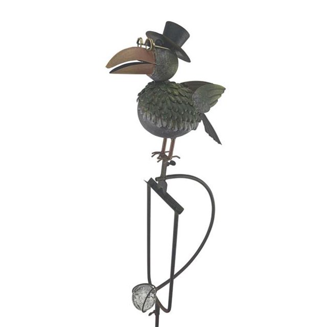 Red Carpet Studios 34381 Rocker Crow with Color Kinetic Garden Stake