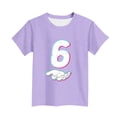 thumbnail image 4 of T-shirts à Manches Courtes Purple Garçon Fille pour Enfants Garçon Fille Été Automne Col Rond Spandex Graphiques Décontractés Hauts Chemises Enfant 2025 Vêtements Mode Concert Country 3 Ans, 4 of 4