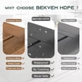 thumbnail image 6 of Bekvem Waterproof HDPE Shower Bench with Handle, Shelf and Adjustable Feet, Black, Large, 6 of 9