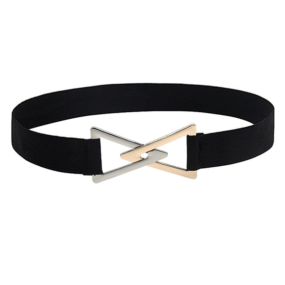 Ladies Belts Lady Wide Women Wide Elastic Buckle Dress Stretch Fashion Durable Waist Belt Black