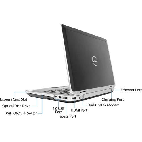 Dell Black 14" Latitude E6420 WA5-0904 Laptop PC with Intel Core i5-2410M Processor, 4 GB Memory, 320 GB Hard Drive and Windows 10 Home