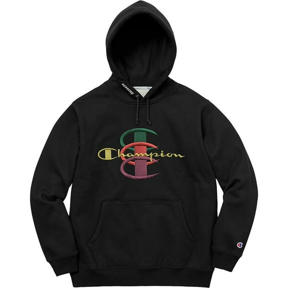 Supreme Men's Champion Stacked C Hooded Sweatshirt Black, from StockX