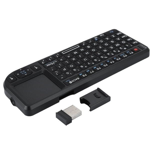 Teclado inalámbrico, panel táctil inalámbrico de 2,4 GHz/teclado ultra táctil recargable Teclado USB inalámbrico recargable funcionalidad versátil