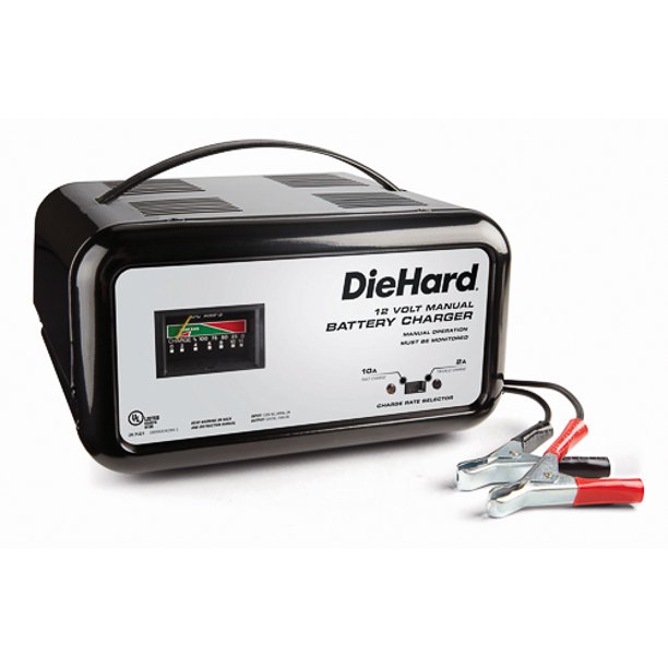 Diehard 71221 Manual Handheld Battery Charger 10Amp With Carrying