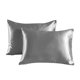thumbnail image 1 of Nvzi 1 funda de almohada de imitación de seda. Comienza tu noche de ensueño con esta cómoda y transpirable funda de almohada de 20,08 x 35,83 pulgadas (gris oscuro)., 1 of 5