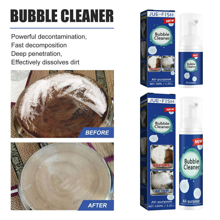 Bubble Cleaner Foam,All-Purpose Kitchen Bubble Cleaner,Foaming Heavy Oil  Stain Cleaner,Kitchen Bubble Cleaner Spray,Rinse Free Cleaning Spray,30ML 