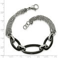 thumbnail image 3 of White Stainless Steel bracelet Fancy Black 8 in And Ceramic Polished, 3 of 3