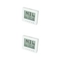 thumbnail image 1 of Matsuzay Reloj despertador LCD Fecha Relojes LED Temperatura Humedad Relojes de escritorio Blanco 2Conjunto, 1 of 6