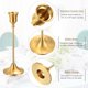 thumbnail image 3 of Soporte de candelabro dorado Uxcell, soporte largo para velas, se adapta a velas taper de 3/4" para mesas de fiesta, juego de 6, 3 of 7