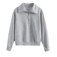 thumbnail image 1 of WEAIXIMIUNG Sweatshirts à Col Rond pour Femmes Graphique Automne Demi-Zip Hoodie Manches Longues Col Large, 1 of 5