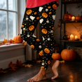 thumbnail image 2 of Leggings for Women Tummy Control Halloween High Waisted Athletic Soft Printed Workout Pants Black Fitness Clothing XL, 2 of 4