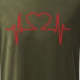 thumbnail image 4 of DPTALR Valentine's Day Casual Short-sleeved Solid Color Love Cardiogram Printed T-shirt, 4 of 5