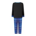 thumbnail image 2 of Christmas Family Pajama Matching Set Letters Print T-shirt Plaid Pants, 2 of 9