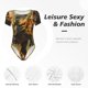 thumbnail image 4 of Fotbe Realistic Style Forest Dinosaur Body de Mujer con Cuello Redondo y Mangas Cortas, Sin Mangas Ajustado, Suave, Cómodo y Básico-Medium, 4 of 7