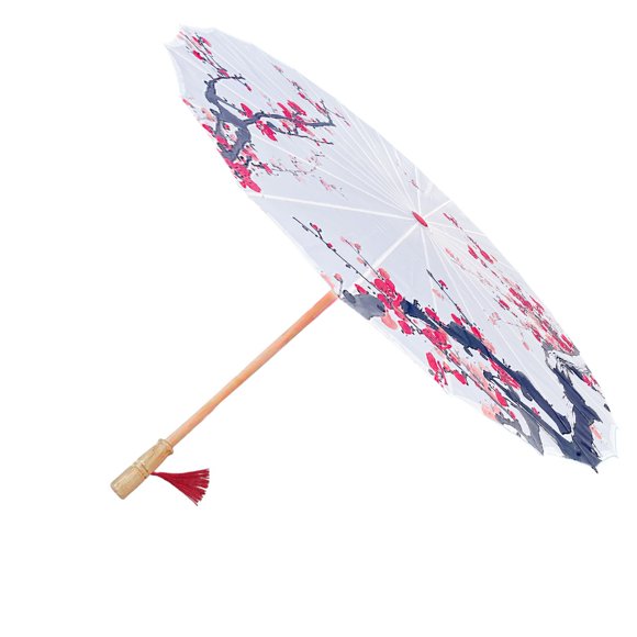 Shooting Props For Dance Photography And Wedding Decorations Elegant Peach Flower Printed Cloth Umbrella With Wooden Handle For Projects And Events Video Camera for Kids with Screen Light Stand