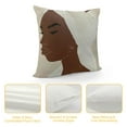 thumbnail image 4 of Nawypu Minimalist Black Girl Community Abstract Black Reaching Hands Throw Pillow Cover, Pillow Cover,Black Girl Gifts,Boho Gifts for Women Girls,Bohemian Home Bedroom Living Room Decor,Set of, 4 of 5