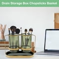 thumbnail image 4 of Toothbrush Holder Set for Bathrooms Drainage Utensil Holder Stylish Tooth Brush Stand Detachable Silverware Drying Rack Multipurpose Counter Chopsticks Organizer for Utensil Toothbrush, 4 of 6