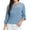 Slate Blue, variant on Elsie & Zoey Selena XL Light Gray 3/4 Sleeve Ribbed Jersey Henley Blouse for Women