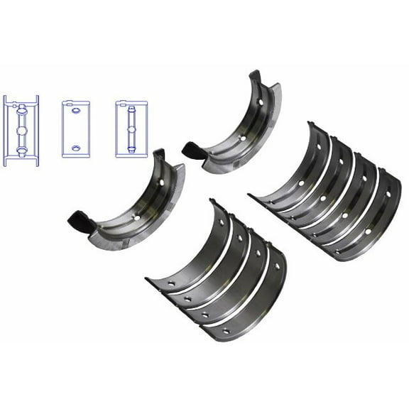 Main Bearings Set | Compatible with Various 98-14 Subaru 2.0L and 2.5L | .50mm (.020") Oversized