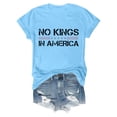 thumbnail image 4 of HXWCHs T-Shirt Uni à Col Montant pour Femme Mode Décontractée T-Shirt à Col Rond à Manches Courtes Imprimé pour Femme Haut pour Tous les Jours S Bleu Ciel, 4 of 4