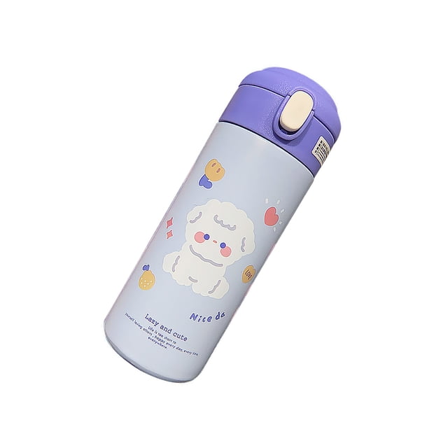 Bewildely Botella de viaje aislada de seguridad de acero inoxidable, taza de vacío ligera, taza de agua a prueba de fugas, oficina, Hotel, hogar, escuela Cocina y Comedor Bewildely HA066484-00