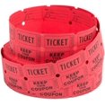 thumbnail image 5 of Soro Essentials- 2000 Double Raffle Ticket Roll Red Color- Consecutively Numbered Raffle Tickets for Events Carnivals Entry Class Reward Fundraiser and Prize Drawing, 5 of 5