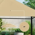 thumbnail image 6 of Outsunny 10' x 13' Gazebo Canopy Replacement, Patio Gazebo Roof with Top Vents for 84C-116, Khaki, 6 of 9