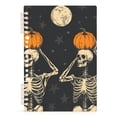 thumbnail image 7 of FORMRS 1-Subject Spiral Notebook 8" x 5" College Ruled 60 Refillable Sheet A5 Hard Cover, Halloween Skeleton Moon, 7 of 7