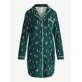 thumbnail image 6 of Joyspun Women's Dreamy Soft Collection Notch Collar Sleepshirt with Long Sleeves, Sizes S-4X, 6 of 6