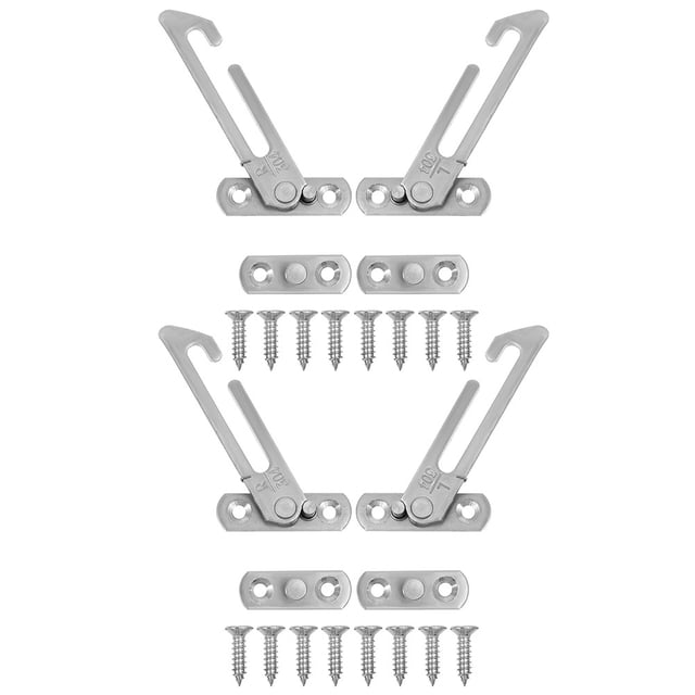 CRAFTHROU 4pcs Security Window Latch Steel Window Lock for Child Protection