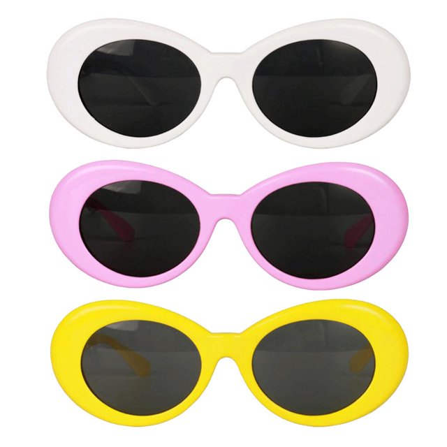 Gafas de sol Zulema 3PCS Clout Goggles Lentes ovaladas Retro Bold mod