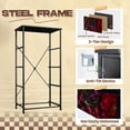 thumbnail image 4 of Gothic Dresser for Bedroom with 4 Storage Drawers Vibrant Red Butterfly Floral Details Gemstone Embellishments Dressers Chest of Drawers Steel Framed Fabric Closet Organizers for Dorm Entryway, 4 of 8