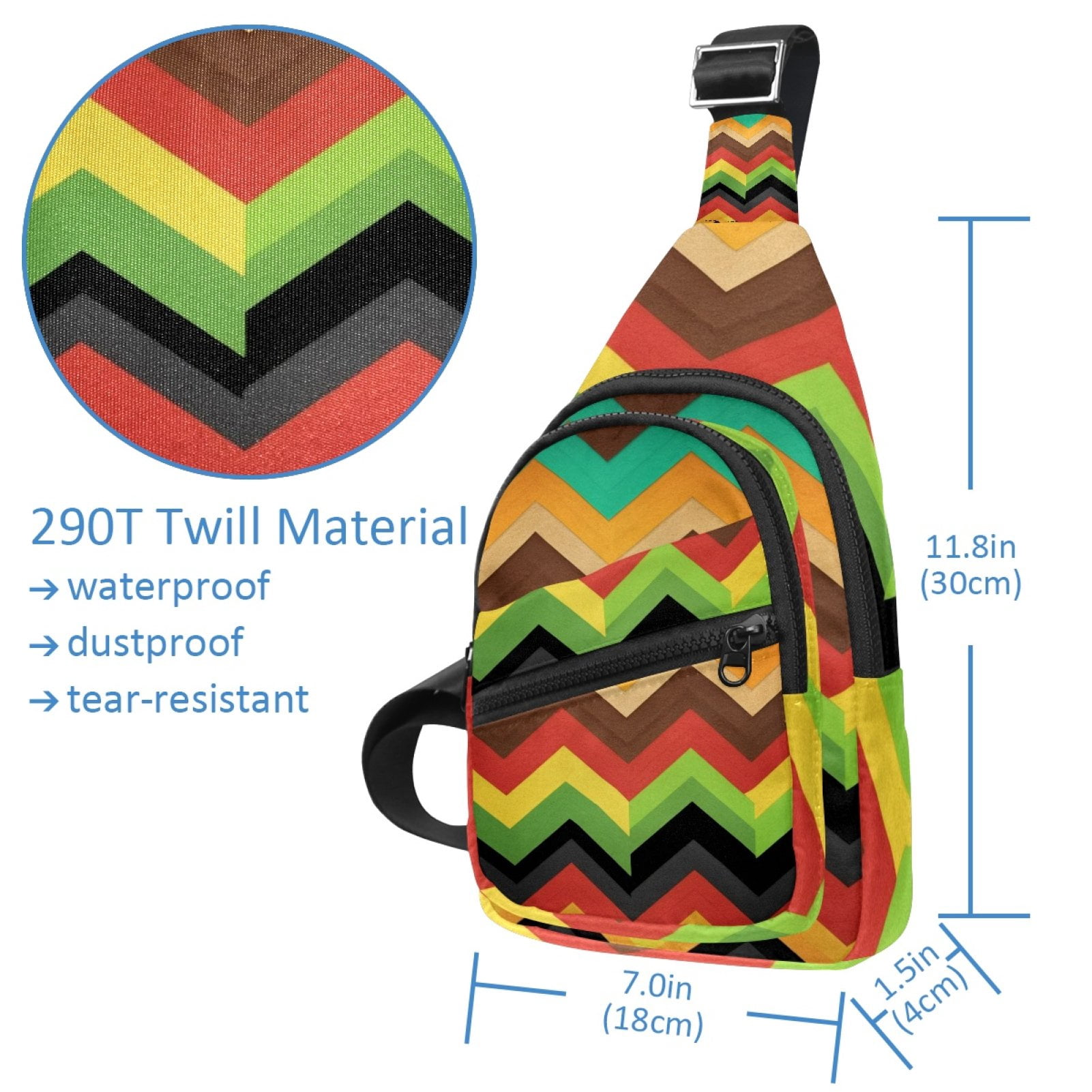 ERJLKXP Colorful Ripples Small Mens Women Crossbody Chest Bag, Travel Over Shoulder Sling Bag Backpack Men Side Bag,Daypack